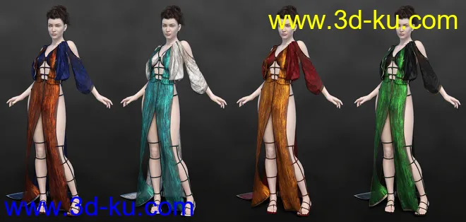 dForce Qabbalah Outfit for Genesis 8 Female(s)模型的图片3