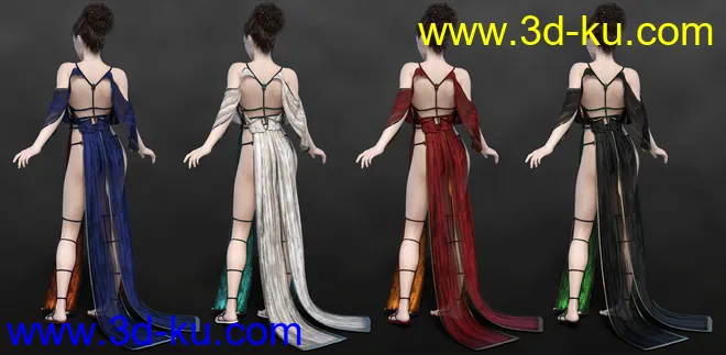dForce Qabbalah Outfit for Genesis 8 Female(s)模型的图片4