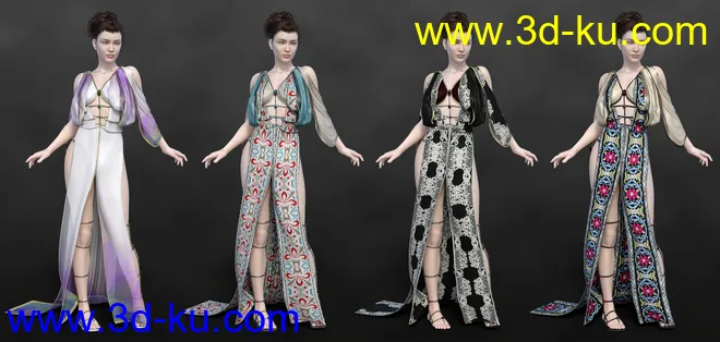 dForce Qabbalah Outfit for Genesis 8 Female(s)模型的图片6