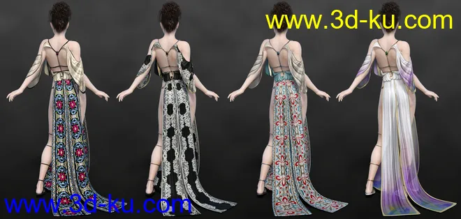 dForce Qabbalah Outfit for Genesis 8 Female(s)模型的图片7