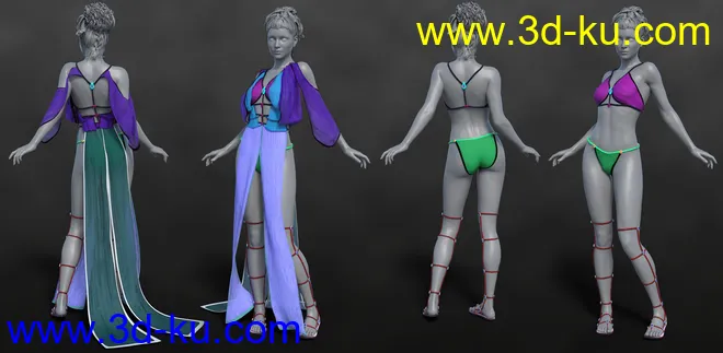 dForce Qabbalah Outfit for Genesis 8 Female(s)模型的图片10