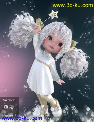 3D打印模型dForce Rainboo Dress for Genesis 8 Females的图片