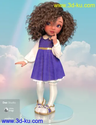 3D打印模型dForce Rainboo Dress for Genesis 8 Females的图片