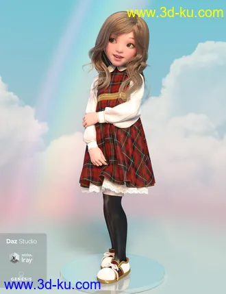 3D打印模型dForce Rainboo Dress for Genesis 8 Females的图片