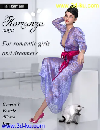 3D打印模型dForce Romanza Outfit for Genesis 8 Female(s)的图片