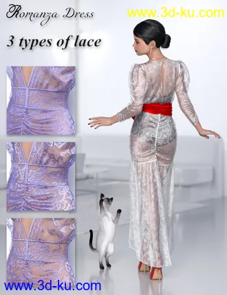 3D打印模型dForce Romanza Outfit for Genesis 8 Female(s)的图片