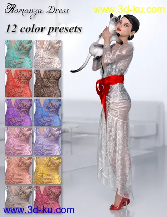 3D打印模型dForce Romanza Outfit for Genesis 8 Female(s)的图片