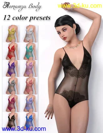 3D打印模型dForce Romanza Outfit for Genesis 8 Female(s)的图片