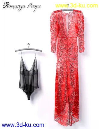 3D打印模型dForce Romanza Outfit for Genesis 8 Female(s)的图片