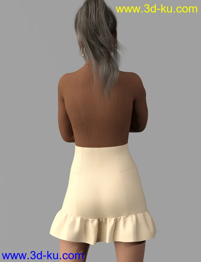 dforce Sasshire Outfit for Genesis 8 Female模型的图片4