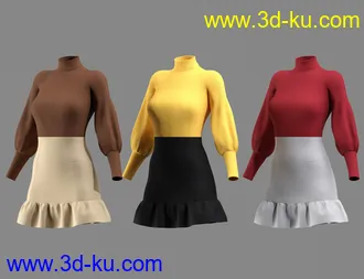 3D打印模型dforce Sasshire Outfit for Genesis 8 Female的图片