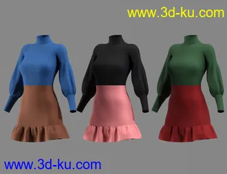 3D打印模型dforce Sasshire Outfit for Genesis 8 Female的图片