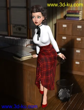 3D打印模型dForce Schoolmarm Outfit for Genesis 8 Female (s)的图片