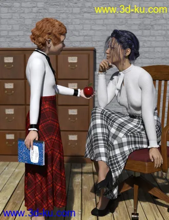 3D打印模型dForce Schoolmarm Outfit for Genesis 8 Female (s)的图片