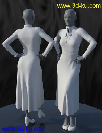 3D打印模型dForce Schoolmarm Outfit for Genesis 8 Female (s)的图片