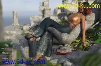 dForce Sophia Outfit for Genesis 8 Female(s)模型的图片8