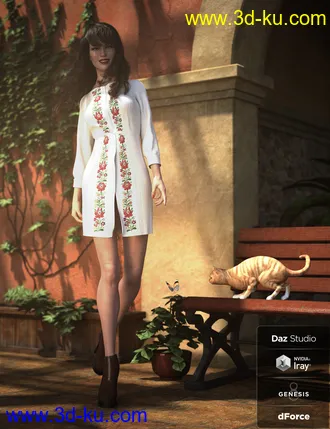 3D打印模型dForce Spring Breeze Outfit for Genesis 8 Female(s)的图片