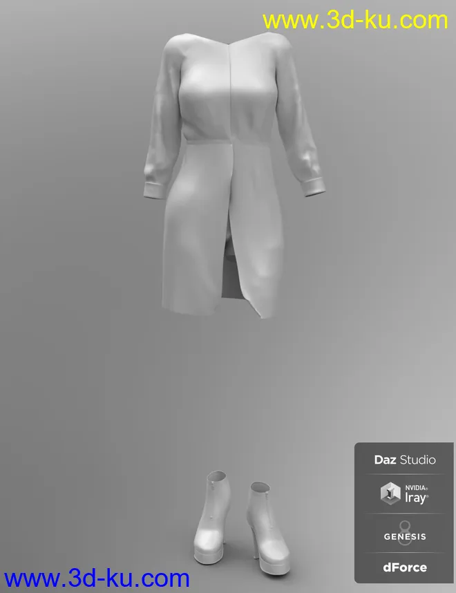 dForce Spring Breeze Outfit for Genesis 8 Female(s)模型的图片4