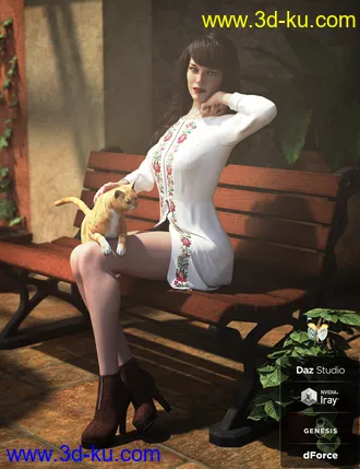 3D打印模型dForce Spring Breeze Outfit for Genesis 8 Female(s)的图片