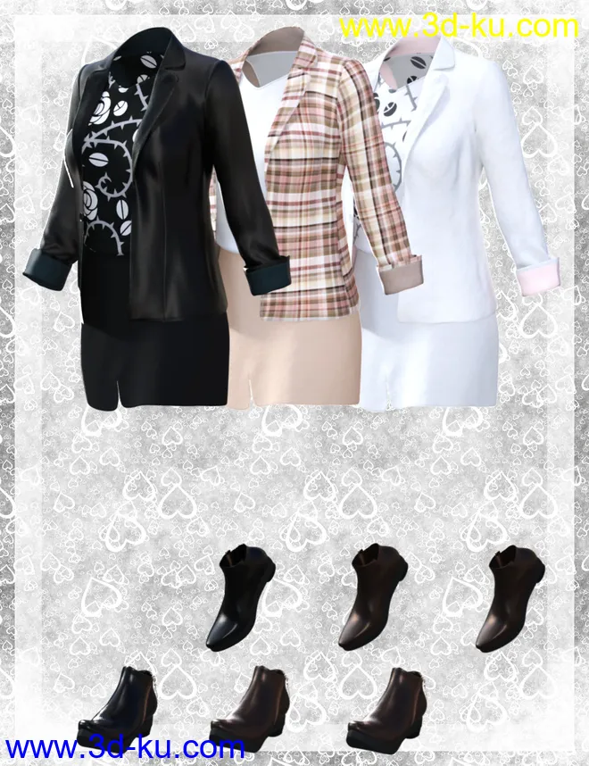 dForce Spring Jacket Outfit for Genesis 8 Female(s)模型的图片1