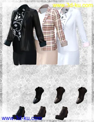 3D打印模型dForce Spring Jacket Outfit for Genesis 8 Female(s)的图片
