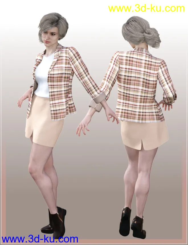 dForce Spring Jacket Outfit for Genesis 8 Female(s)模型的图片3