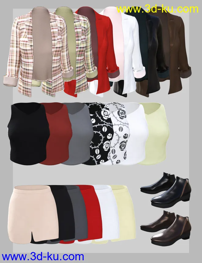 dForce Spring Jacket Outfit for Genesis 8 Female(s)模型的图片4