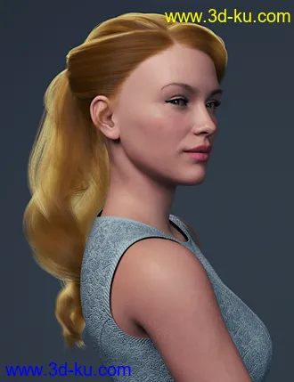 3D打印模型dForce Stephanie Ponytail for Genesis 8 Females的图片