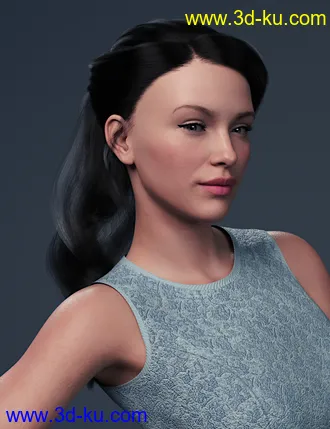 3D打印模型dForce Stephanie Ponytail for Genesis 8 Females的图片