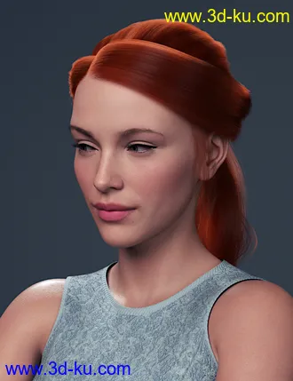 3D打印模型dForce Stephanie Ponytail for Genesis 8 Females的图片
