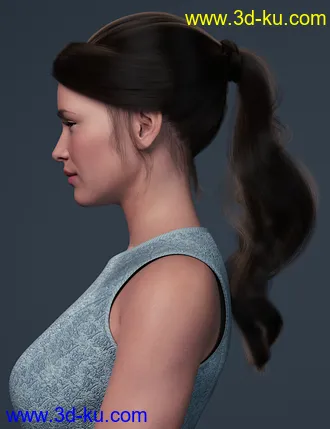 3D打印模型dForce Stephanie Ponytail for Genesis 8 Females的图片
