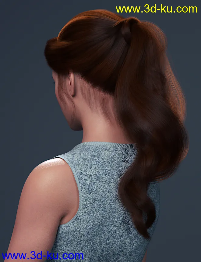 dForce Stephanie Ponytail for Genesis 8 Females模型的图片5