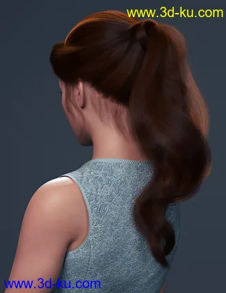 3D打印模型dForce Stephanie Ponytail for Genesis 8 Females的图片