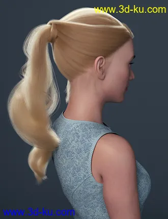 3D打印模型dForce Stephanie Ponytail for Genesis 8 Females的图片