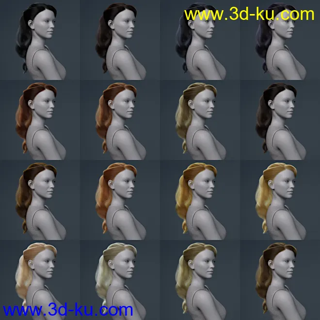 dForce Stephanie Ponytail for Genesis 8 Females模型的图片7