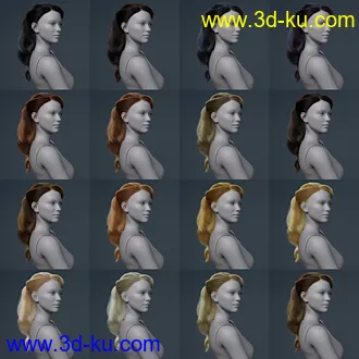 3D打印模型dForce Stephanie Ponytail for Genesis 8 Females的图片
