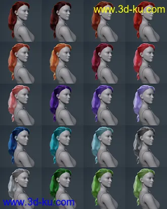 3D打印模型dForce Stephanie Ponytail for Genesis 8 Females的图片