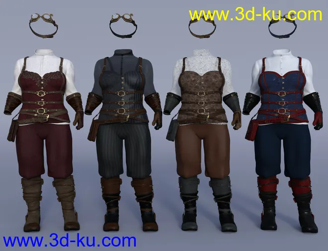 dForce StoneFast Outfit Textures模型的图片2