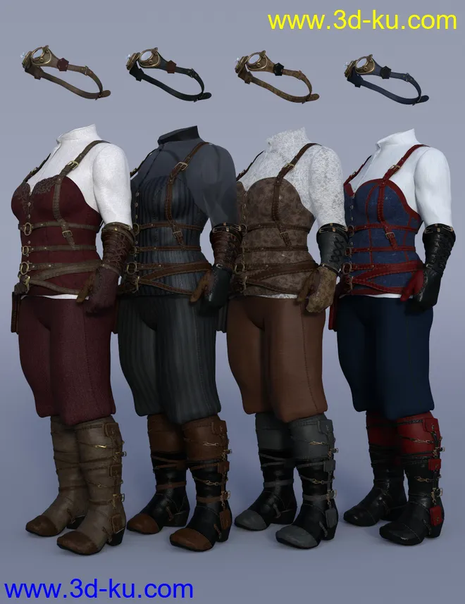 dForce StoneFast Outfit Textures模型的图片3