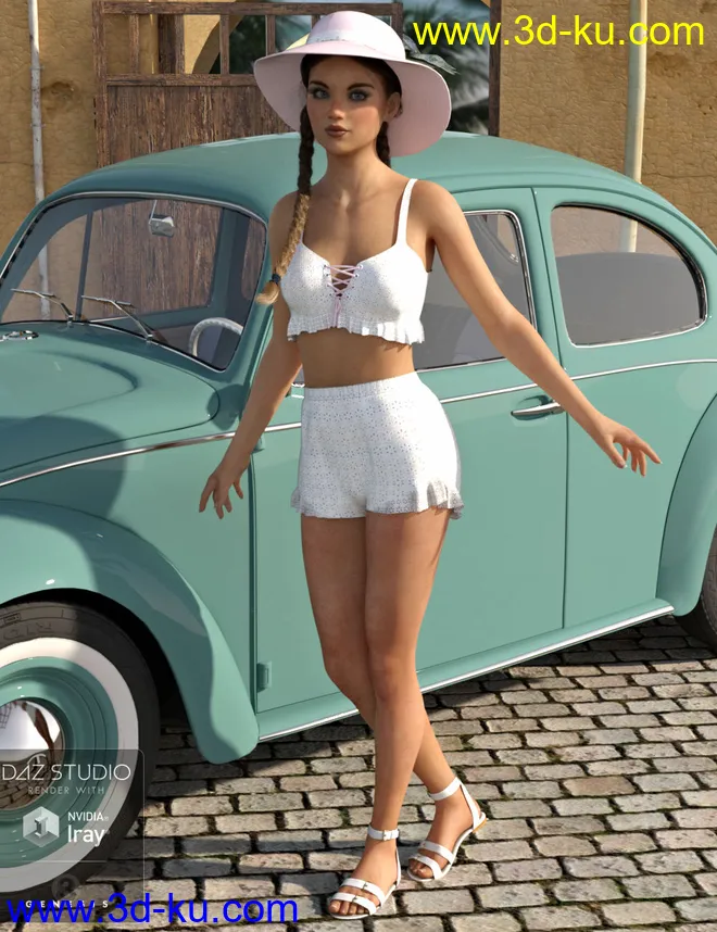 dForce Summer Sass for Genesis 8 Female(s)模型的图片5