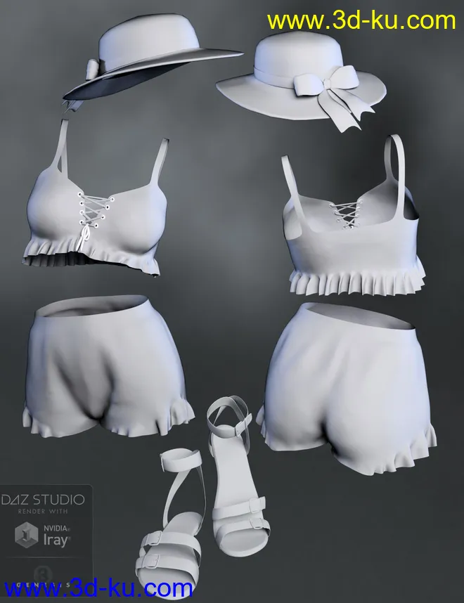 dForce Summer Sass for Genesis 8 Female(s)模型的图片7