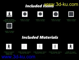 3D打印模型dForce SY Rigged Shadows Filament的图片