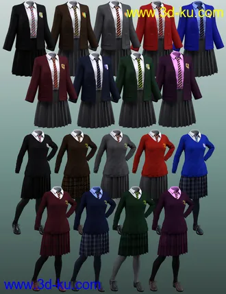 3D打印模型dForce Time For School for Genesis 8 Females的图片