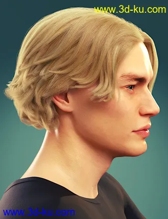 3D打印模型dforce Timothee Hair for Genesis 8 and 8.1 Males and Torment 8.1的图片