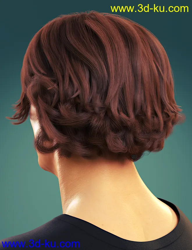 dforce Timothee Hair for Genesis 8 and 8.1 Males and Torment 8.1模型的图片4