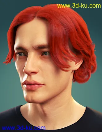 3D打印模型dforce Timothee Hair for Genesis 8 and 8.1 Males and Torment 8.1的图片