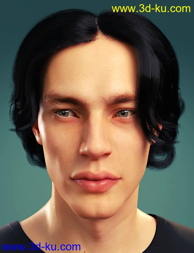 dforce Timothee Hair for Genesis 8 and 8.1 Males and Torment 8.1模型的图片7