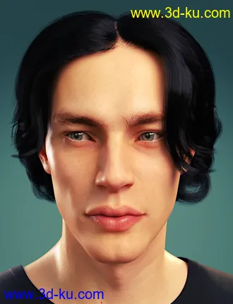 3D打印模型dforce Timothee Hair for Genesis 8 and 8.1 Males and Torment 8.1的图片