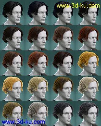 3D打印模型dforce Timothee Hair for Genesis 8 and 8.1 Males and Torment 8.1的图片
