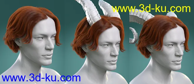 dforce Timothee Hair for Genesis 8 and 8.1 Males and Torment 8.1模型的图片16
